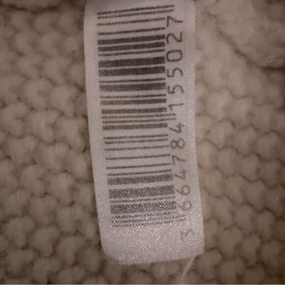 BA&SH Eba Cable Knit Mock Neck Wool Pullover Sweater Small Cream Maroon - Picture 11 of 14